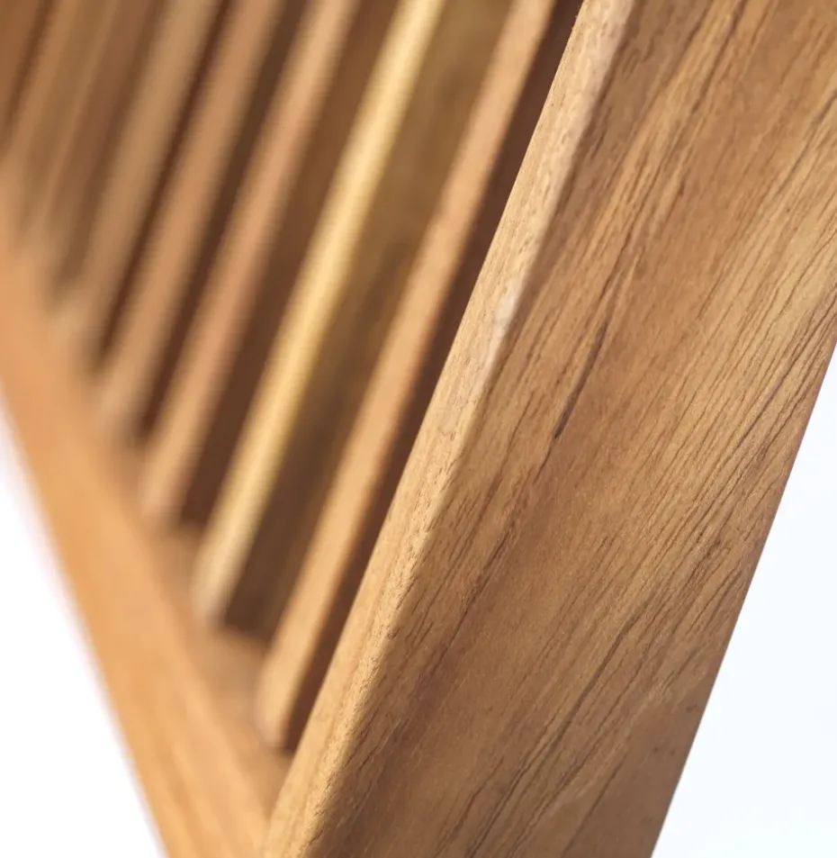 Banco de exterior M24 Lilleø, Teak-acero inoxidable