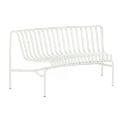 Banco de parque con respaldo curvado hacia adentro Palissade Dining, Cream white