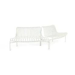 Banco de parque out-out Palissade Dining, Cream white