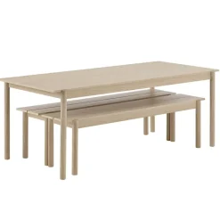 Banco Linear, roble, 170 cm