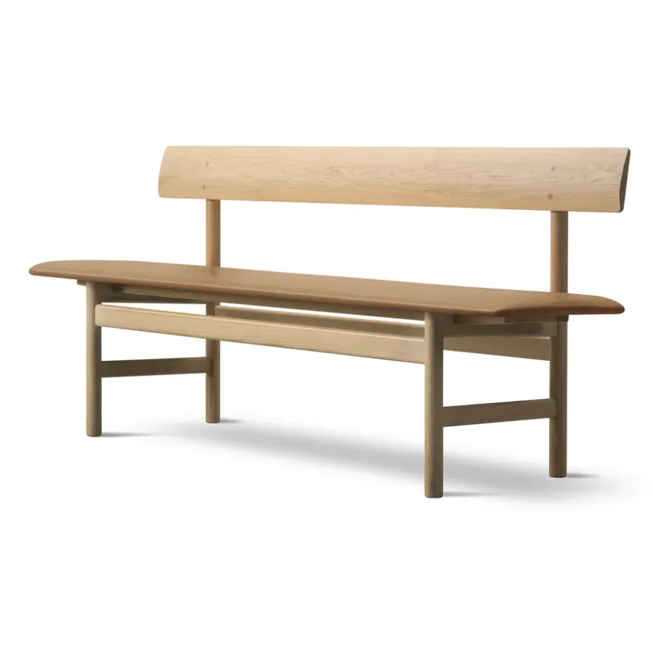 Banco Mogensen 3171, Cuero omni 307-roble enjuagado