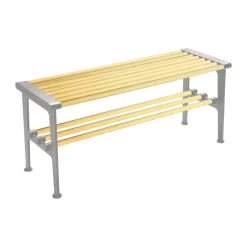 Banco Nostalgi 100 cm, Abedul-aluminio