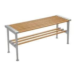 Banco Nostalgi 100 cm, Roble-aluminio