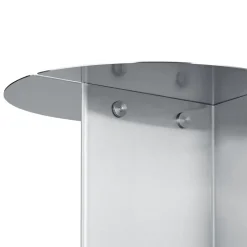 Banco ORU 80x45 cm, Acero inoxidable mate