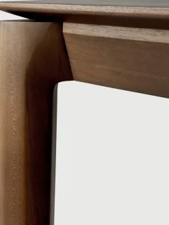 Banco para libros, Teca tintada oscura 166 cm