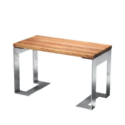 Banco Paus, Roble, soporte galvanizado
