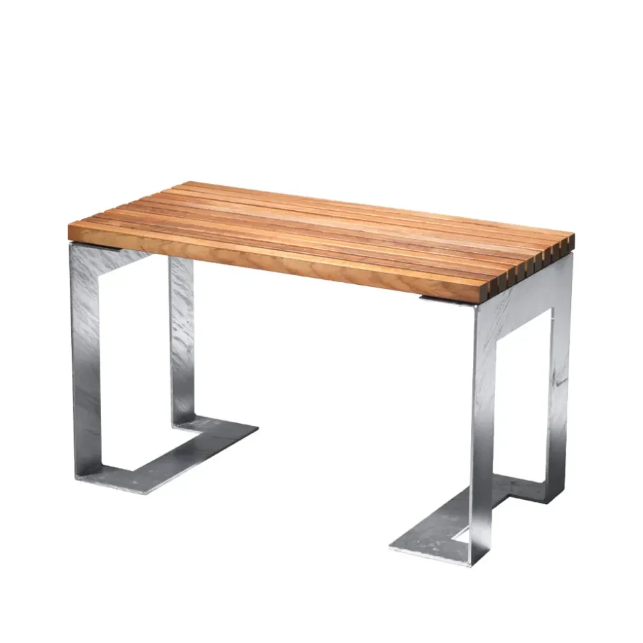 Banco Paus, Roble, soporte galvanizado