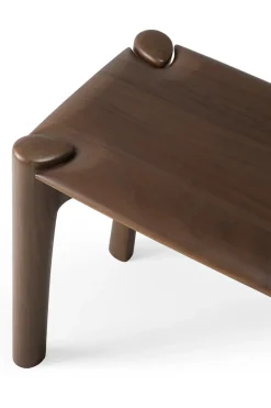 Banco PI 186x35 cm, Lackad teak brown