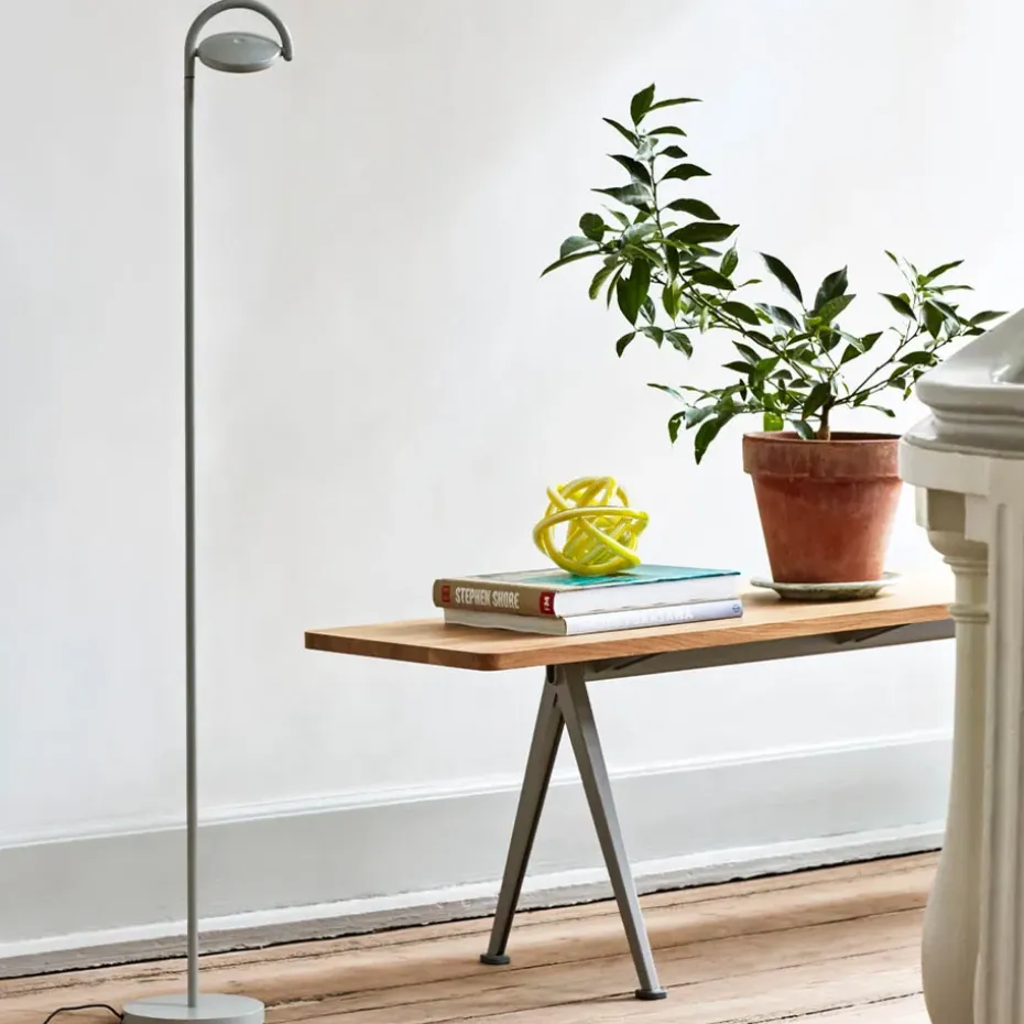 Banco Pyramid, Oak mate lacado-190 cm-estructura de acero negra