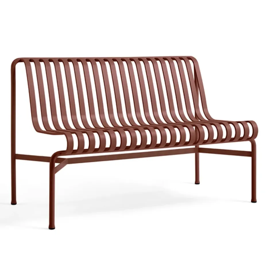 Banco sin reposabrazos Palissade Dining, Iron red
