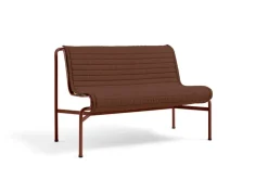 Banco sin reposabrazos Palissade Dining, Iron red