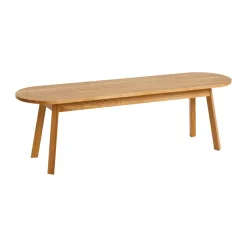 Banco Triangle Leg, roble lacado al agua, 200 cm