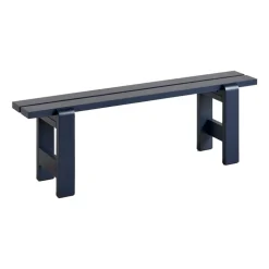 Banco Weekday 140x23 cm en pino lacado, Azul acero