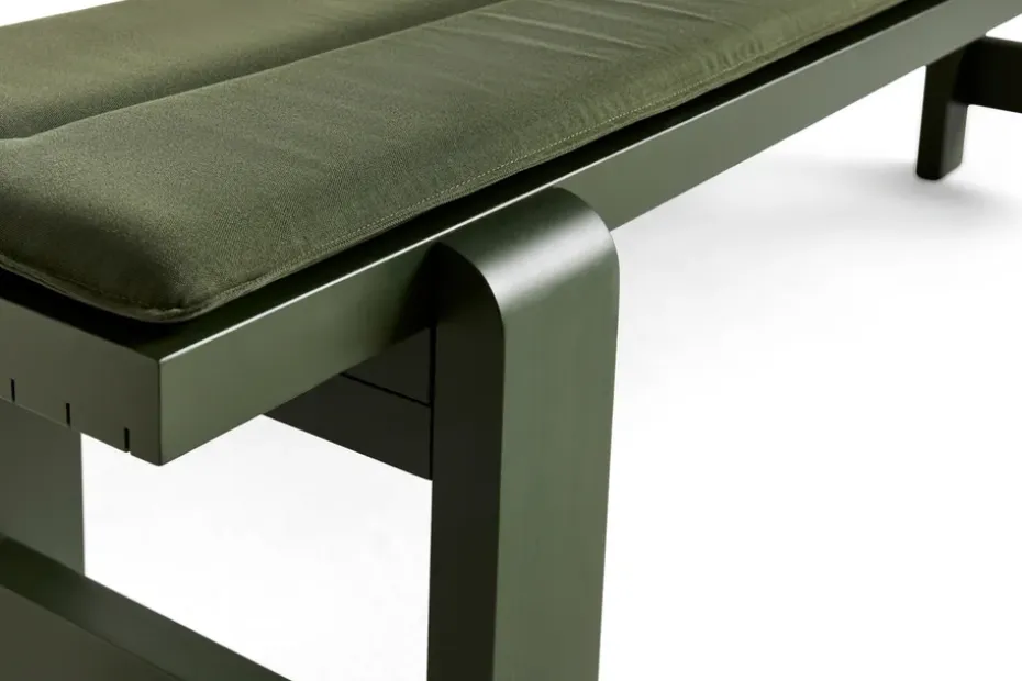 Banco Weekday 190x32 cm en pino lacado, Oliva