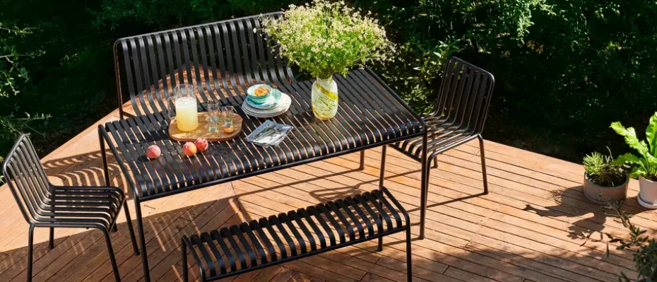 Banco 120x42 cm Palissade, Anthracite