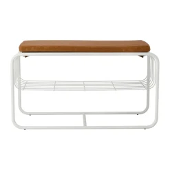 Banco/estante zapatero Nod 80x36x42 cm, White