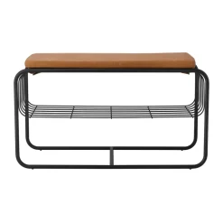 Banco/estante zapatero Nod 80x36x42 cm, Black