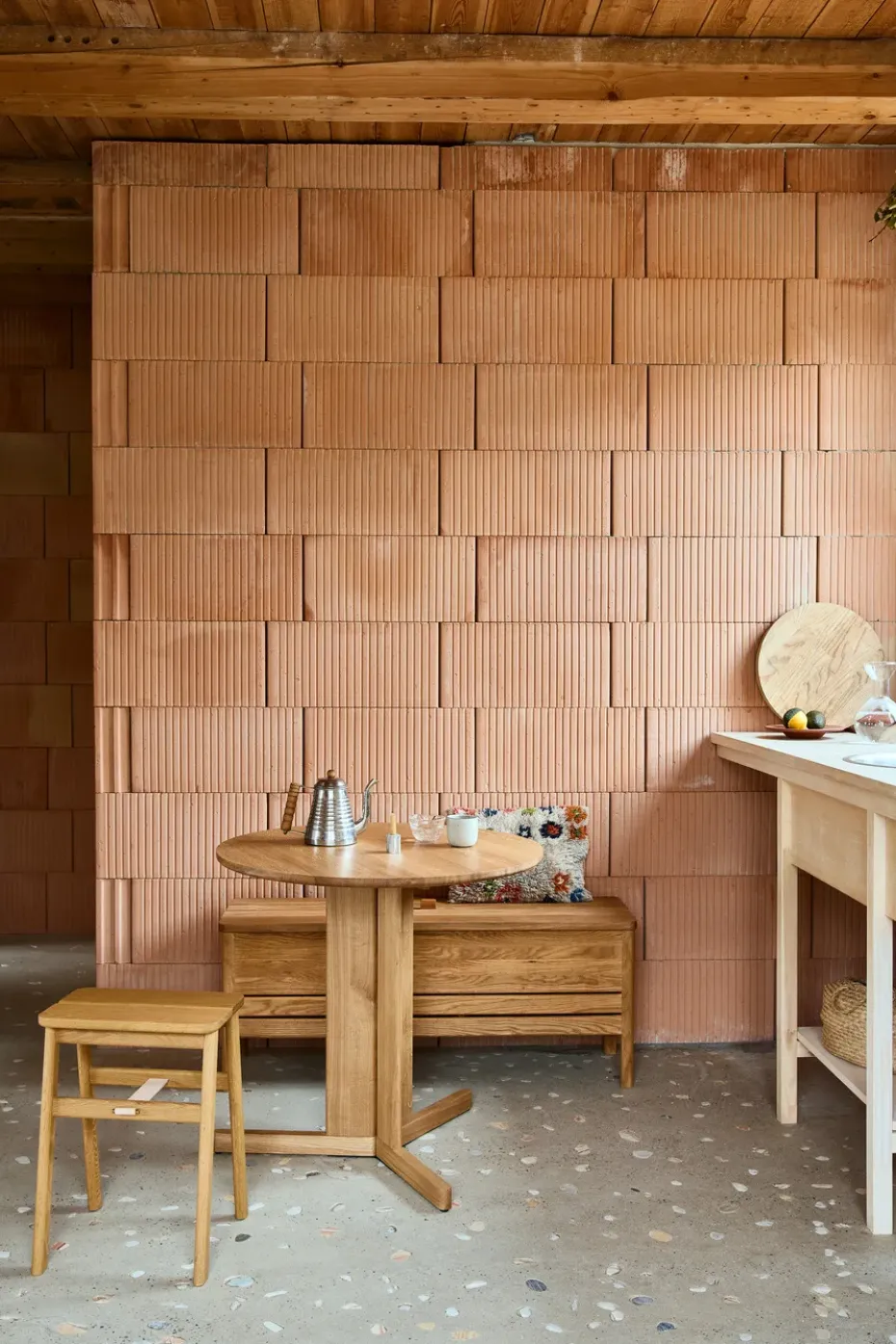 Banqueta Angle plegable, Roble