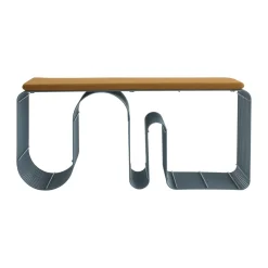 Banqueta Curva 100 cm, Dusty blue