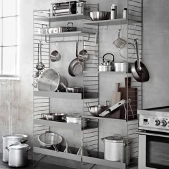 Barra de colgar String, Blanco, 30 cm