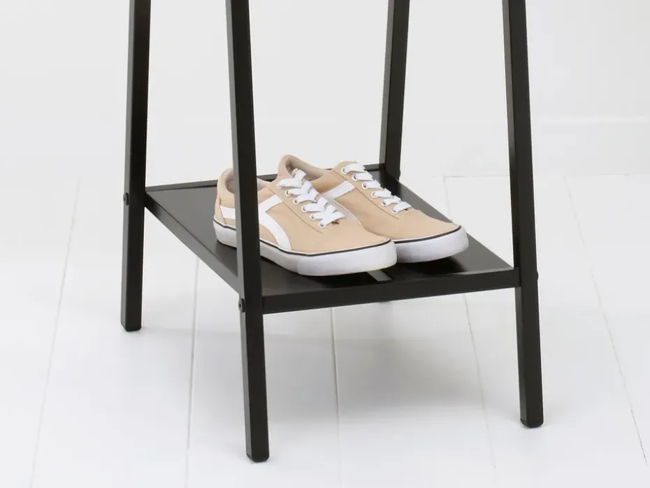 Burro para ropa Linn perchero compacto, Negro