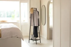 Burro para ropa Linn perchero compacto, Negro