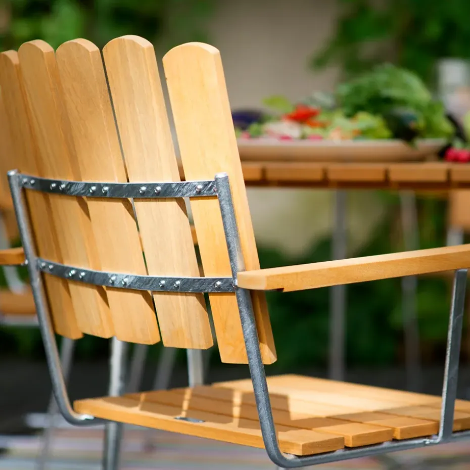 Butaca A2, Roble aceitado - estructura galvanizada en caliente