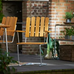 Butaca A2, Teca-estructura galvanizada en caliente