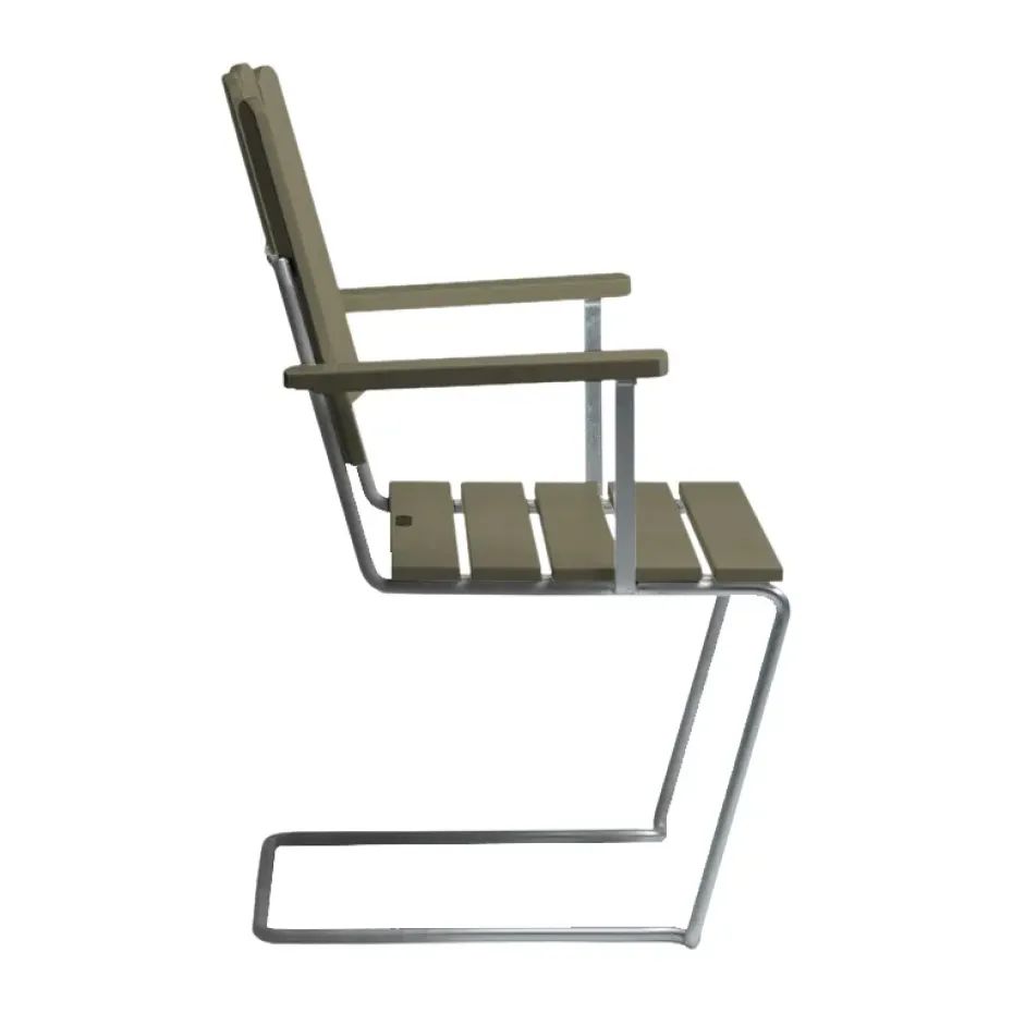 Butaca A2, Verde claro roble-acero galvanizado