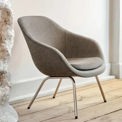 Butaca About a Lounge 87, Sense black-estructura de acero negra