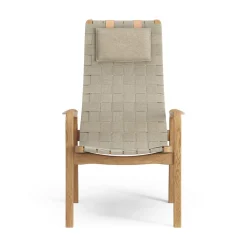 Butaca alto Primo con cojín para cuello roble aceitado, natural