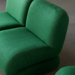 Butaca BAU, Divina melange-verde oscuro, recto