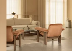 Butaca Brasilia low back, Dark oak-Audo Bouclé 02