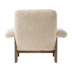 Butaca Brasilia, Walnut-Nature sheepskin curly