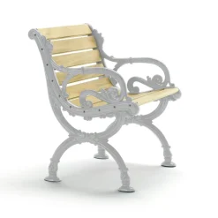 Butaca Byarum, Pino impregnado, estructura de aluminio en bruto