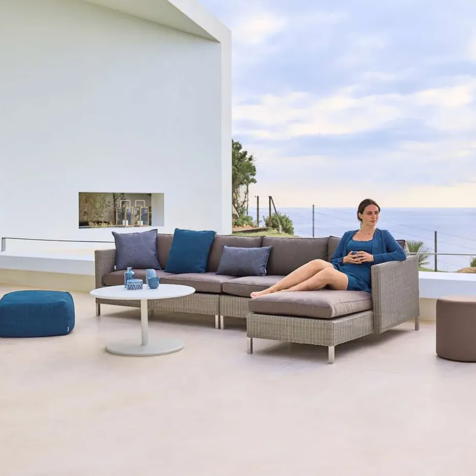 Butaca Connect weave, Taupe, dynset Cane-Line Natté white