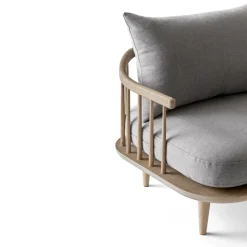 Butaca Fly SC1, Roble claro aceitado + beige tela