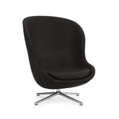 Butaca Hyg, Cuero ultra 41580 antracit, pie giratorio de aluminio