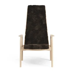 Butaca infantil Lamini haya lacada/piel de oveja, Espresso (marrón)