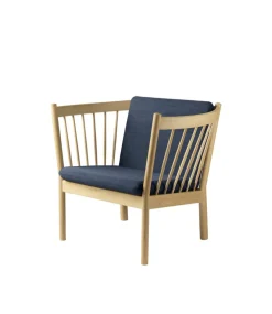 Butaca J146, Oak nature lacquered-dark blue