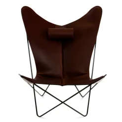 Butaca KS, base negra, mocca