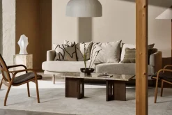 Butaca Laminett roble aceitado/piel de oveja, Sahara (marrón turrón)