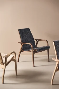 Butaca Laminett roble/piel de oveja Special Edition, Rubio Monocoat Chocolate-Charcoal