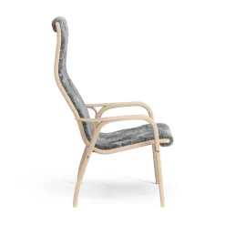 Butaca Lamino haya lacada/piel de oveja, Scandinavian Grey (gris)