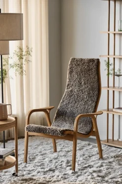 Butaca Lamino roble aceitado/piel de oveja, Sahara (marrón turrón)