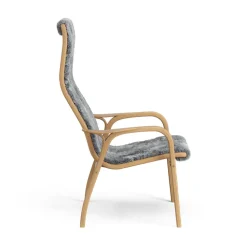 Butaca Lamino roble aceitado/piel de oveja, Scandinavian Grey (gris)