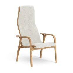 Butaca Lamino roble aceitado/piel de oveja, Offwhite (blanco)