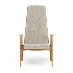 Butaca Lamino roble aceitado/piel de oveja, Moonlight (beige)