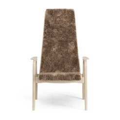 Butaca Lamino roble pigmentado blanco/piel de oveja, Sahara (marrón turrón)