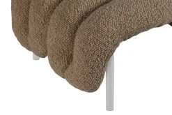 Butaca Lounge + ottoman Puffy, Sawdust-acero inoxidable